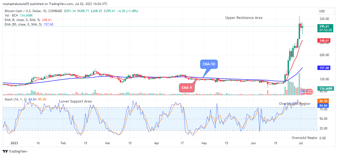 Bitcoin Cash (BCHUSD) Reaches Its Buying Time at $308.71 Price Level