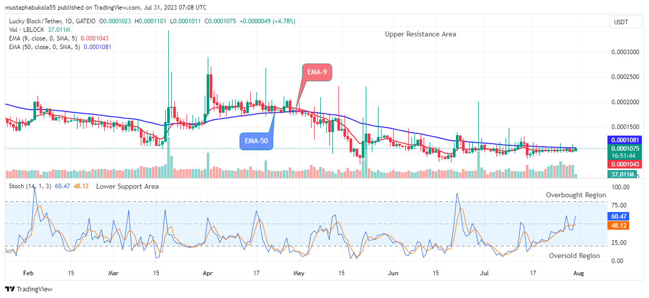 Lucky Block Price Prediction: LBLOCKUSD Price Rises Steadily amidst Market Upsurge