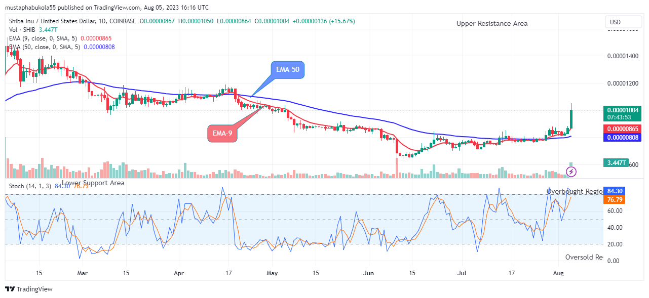 Shiba-Inu (SHIBUSD) Price Good to Long at $0.00001050 Price Level