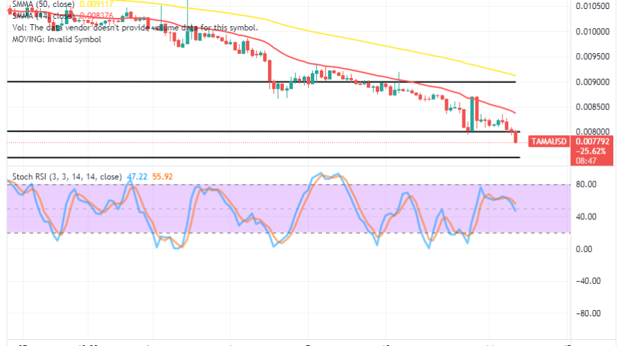 Tamadoge (TAMA/USD) Price Is Resettling a Bounce, Extends a Fall