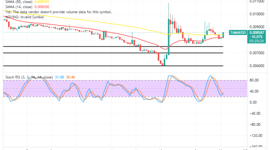 Tamadoge (TAMA/USD) Trade Springs Up, Averaging $0.00900
