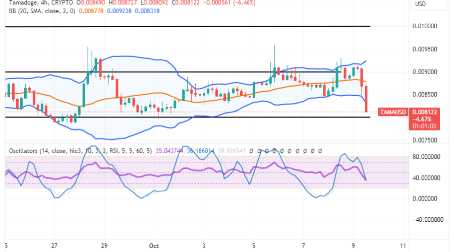 Tamadoge (TAMA/USD) Price Is on for Lows, Conjecturing a Rebound