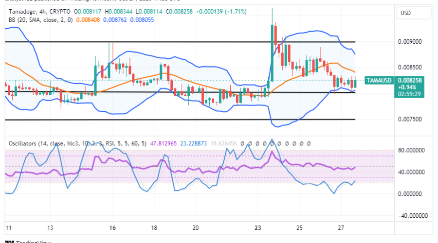 Tamadoge (TAMA/USD) Price Makes Bottoms, Minding Rises