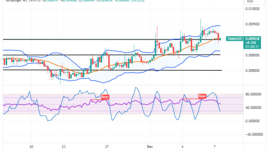 Tamadoge (TAMA/USD) Price Retraces at $0.0095, Holds Hiking