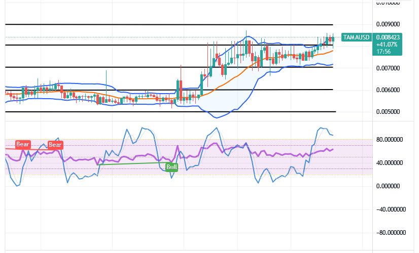 Tamadoge (TAMA/USD) Trade Waggles Up, Holding Positive Inputs