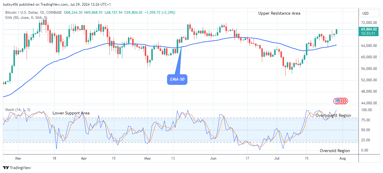 Bitcoin (BTCUSD) Price to Increase to the $75,000.00 High Value 