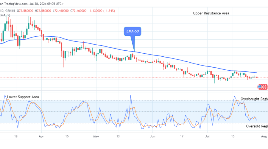 Quant (QNTUSD) Possible Reversal at the $72.46 Support Level
