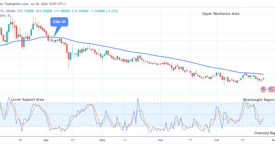 Quant (QNTUSD) Price Hits Resistance at $74.25 Threshold