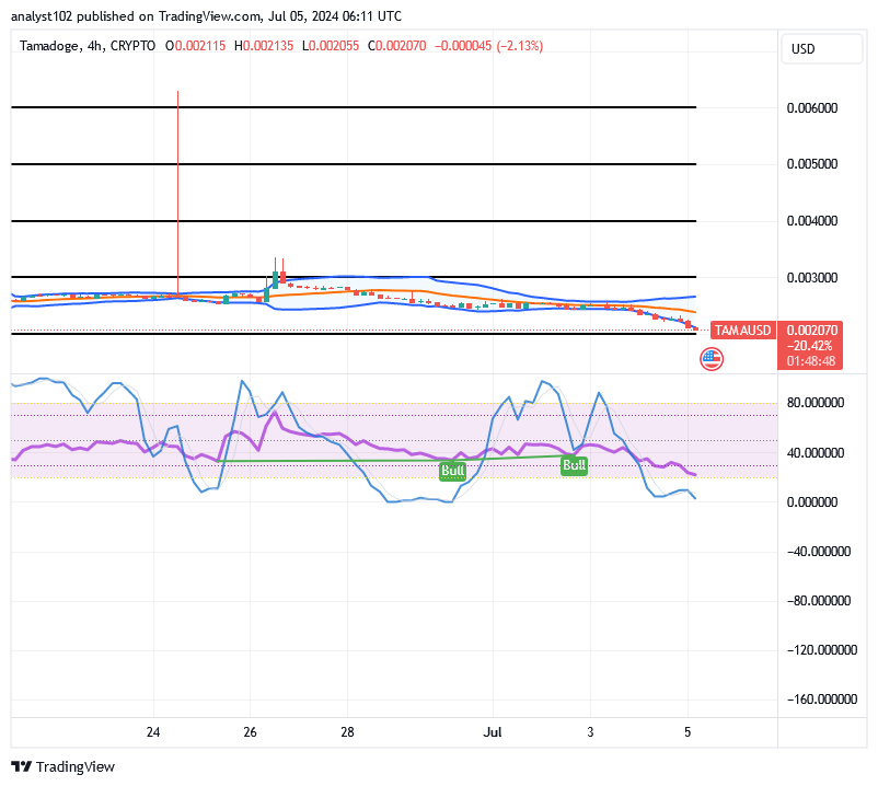 Tamadoge (TAMA/USD) Market Declines, Conjecturing Bounces