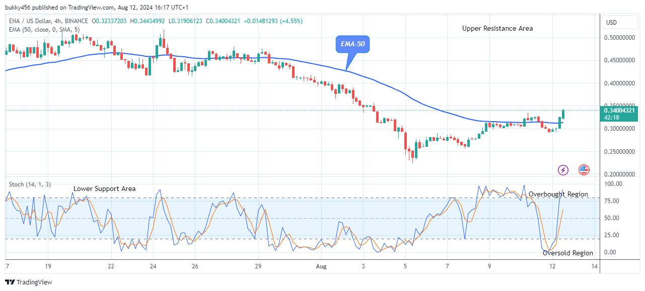 Ethena (ENAUSD) Remains Strong above the $0.312 Supply Value