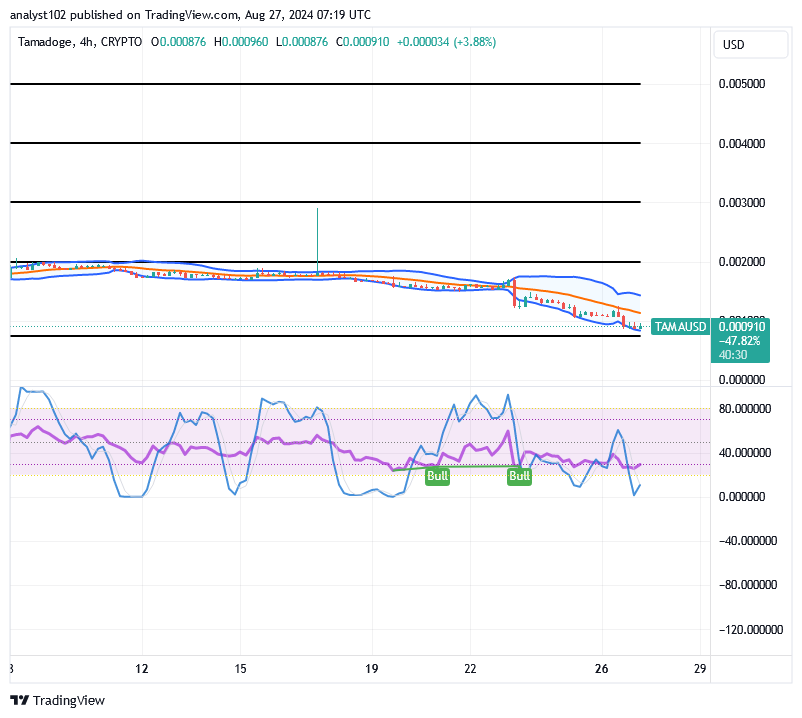 Tamadoge (TAMA/USD) Market Debases, Preparing Up-Swings