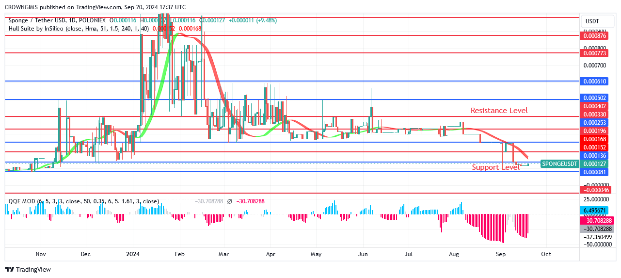 Sponge (SPONGEUSDT) Price Is Currently Cheaper to Draw More Investors