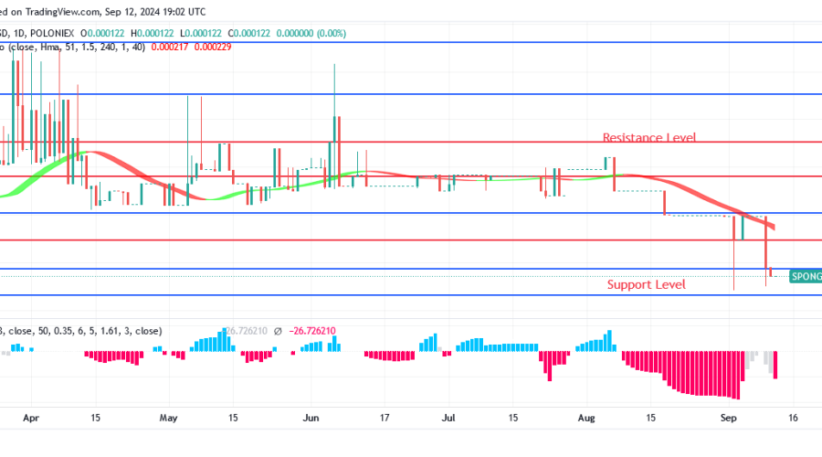 SPONGE (SPONGEUSDT) Price Is Returning to Previous High of $0.000404 Level