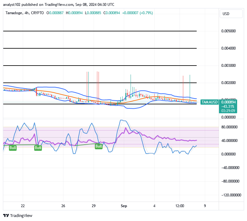 Tamadoge (TAMA/USD) Market Holds a Base, Tending Spikes