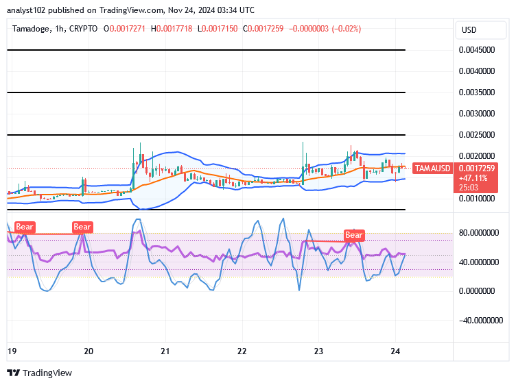 Tamadoge (TAMA/USD) Trade Holds a Hike, Settling for Rises