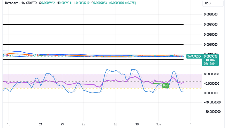 Tamadoge (TAMA/USD) Trade Gets a Bottom, Energizing Spikes