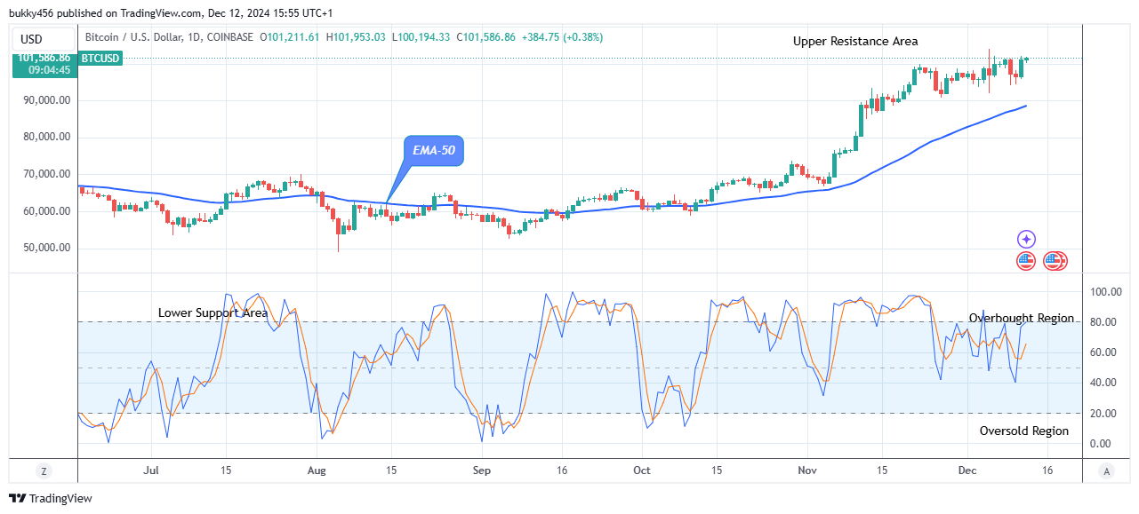 Bitcoin (BTCUSD) Maintaining Levels above $100k 