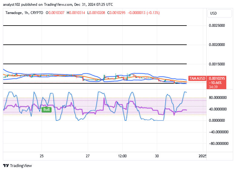 Tamadoge (TAMA/USD) Trade Holds a Base, Waxing Bounces