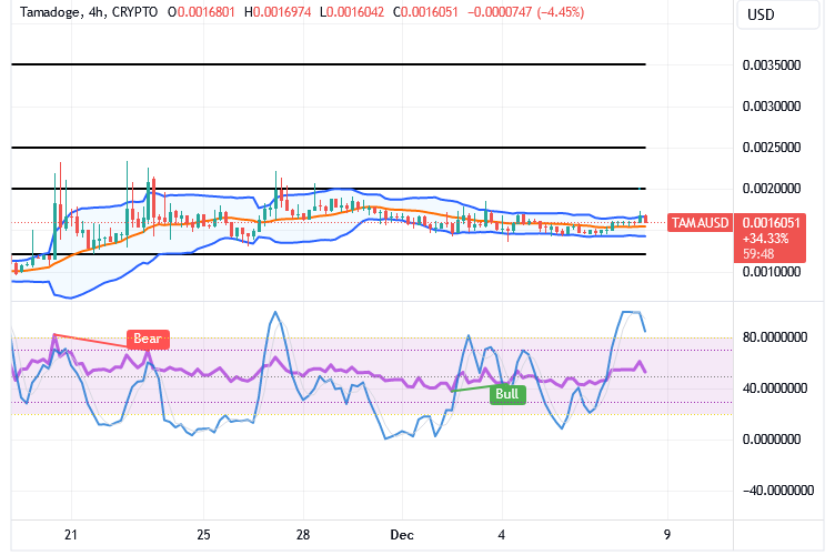 Tamadoge (TAMA/USD) Market Relaxes, Composing Bounces