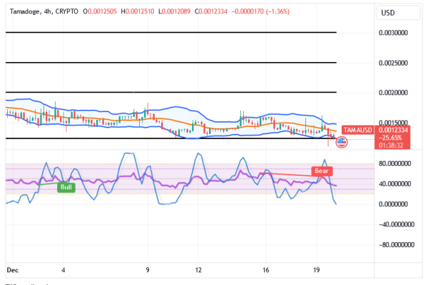 Tamadoge (TAMA/USD) Trade Pushes Lower, Rebuilding Spirals